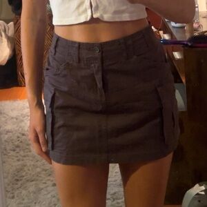 grey cargo skirt